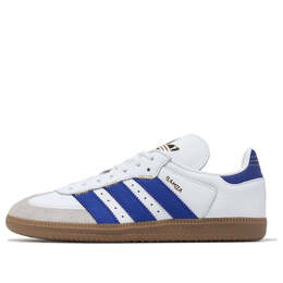 Кроссовки самба ог Adidas, белый if1813 | cloud white/semi lucid blue/gold metallic