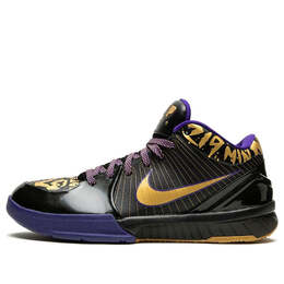 Кроссовки zoom kobe 4 pop Nike, черный 354187-001 | black/metallic gold-concord