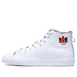 Кроссовки nizza высокие Adidas, белый fy2848 | white/multi-color