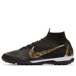 Кроссовки mercurial superflyx 6 elite tf turf Nike, черный ah7374-077 | black/metallic vivid gold
