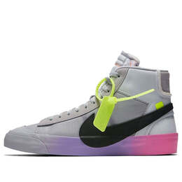 Кроссовки x off white x serena williams blazer studio mid Nike, серый aa3832-002 | gray/pink/purple