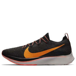 Кроссовки zoom fly flyknit Nike, черный ar4561-068 | black/orange peel-flash crimson