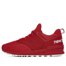 Кроссовки 574 спортивные красные New Balance, красный ms574pcr | red/white