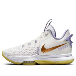 Кроссовки lebron witness 5 Nike, белый cq9380-102 | white/yellow/purple