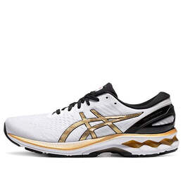Кеды гелевые kayano 27 золотистый Asics, белый 1011b174-100 | white/black