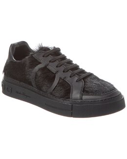 Кроссовки Ferragamo Cavallino из кожи и кожи Salvatore Ferragamo, черный 7528049803324 | black