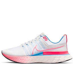Кроссовки react infinity run flyknit 2 Nike, белый dj5191-164 | white/pink/blue