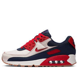 Кроссовки air max 90 Nike, белый cj0611-101 | white/blue/red