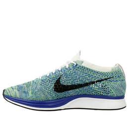 Кроссовки flyknit racer Nike, белый 526628-104 | white/black-gm royal-grn strk