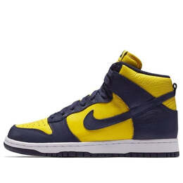 Кроссовки dunk high qs Nike, бежевый 850477-700 | cream/midnight blue