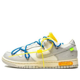 Кроссовки x off white dunk low Nike, серый dm1602-112 | gray/white