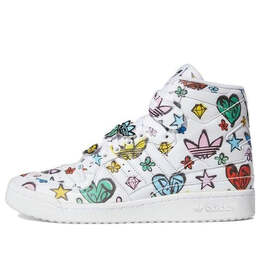Кроссовки jeremy scott x forum 84 высокие Adidas, белый hq1128 | cloud white/cloud white/core black