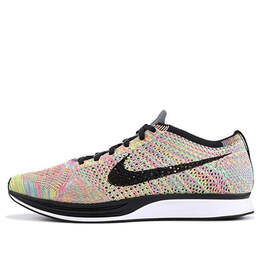 Кроссовки flyknit racer Nike, серый 526628-004 | dark grey/black-bl glow-pnk fl