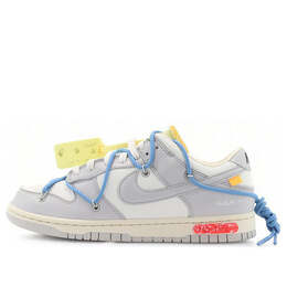 Кроссовки x off white dunk low Nike, серый dm1602-113 | gray/white