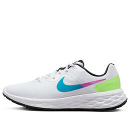 Кроссовки революция 6 nn se Nike, белый fj1049-100 | white/blue/green