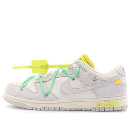 Кроссовки x off white dunk low Nike, серый dj0950-106 | gray/white