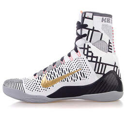Кроссовки kobe 9 elite Nike, белый 630847-100 | white/metallic gold-black