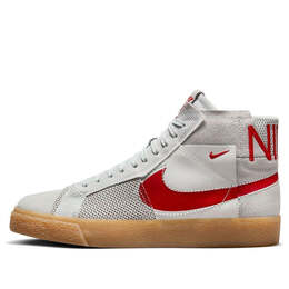 Кроссовки sb zoom blazer mid Nike, белый fd5113-100 | summit white/univ red-pure platinum-summit white-gum yellow