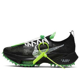 Кроссовки x off white air zoom tempo next% Nike, черный cv0697-001 | black/white/scream green