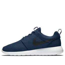 Кроссовки roshe run Nike, синий 511881-405 | mid navy/black-white