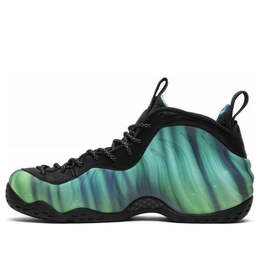 Кроссовки air foamposite one prm Nike, черный 840559-001 | black/green glow-fierce purple