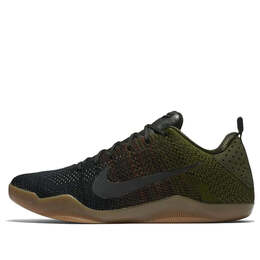Кроссовки kobe 11 elite low 4kb Nike, черный 824463-063 | black/tm red-rough green