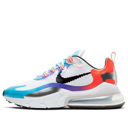 Кроссовки air max 270 react Nike, белый dc0833-101 | white/black/white/bright crimson/baltic blue/fierce purple