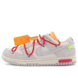 Кроссовки x off white dunk low Nike, серый dj0950-103 | gray/white