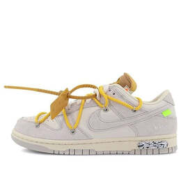 Кроссовки x off white dunk low Nike, серый dj0950-109 | gray/white