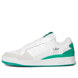 Кроссовки оригиналы форум низкие классические туфли Adidas, белый fz6262 | cloud white / cloud white / court green
