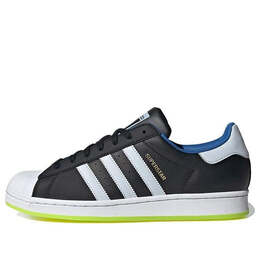 Кроссовки индиго herz x superstar Adidas, черный ie1842 | core black / halo blue / cloud white
