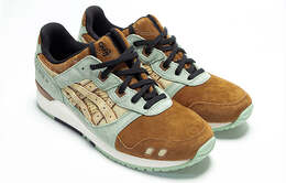 Кроссовки гель лайт 3 ог икс стоит Asics, коричневый 1201a937-200 | brown/pea green