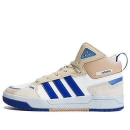 Кроссовки нео двойные крестики без защипов брюки Adidas, бежевый gz2583 | cream/white/blue