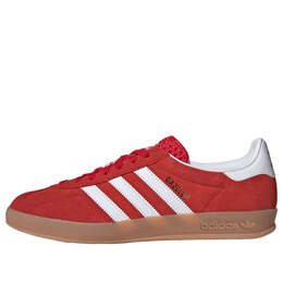 Кроссовки газель для помещений Adidas, алый ji2063 | better scarlet/cloud white/gum