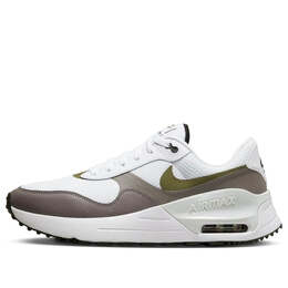Кроссовки air max systm Nike, белый dv7587-100 | white/black/flat pewter/medium olive