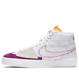 Кроссовки zoom blazer mid edge sb Nike, белый da2189-100 | white/purple