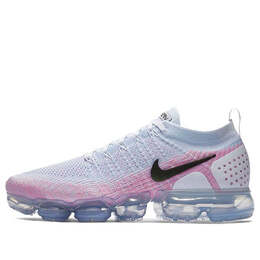 Кроссовки air vapormax flyknit 2 Nike, белый 942842-102 | white/black-hydrogen blue-pink beam-igloo