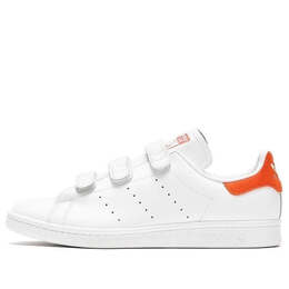 Кроссовки оригиналы stansmith velcro Adidas, белый bb0067 | white/orange