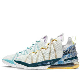 Кроссовки леброн 18 Nike, белый db8148-100 | white/blue/yellow