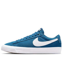 Кроссовки zoom blazer low pro gt sb Nike, синий dc7695-401 | blue/white