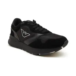 Кроссовки с добавлением кожи Emporio Armani, черный ea235m0000465600040 | nero
