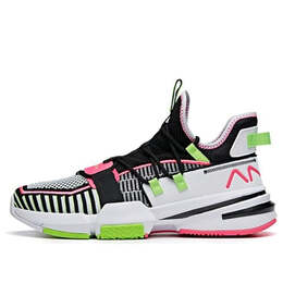 Кроссовки легкие 1 Anta, белый 112021609-1 | white/black/pink/green
