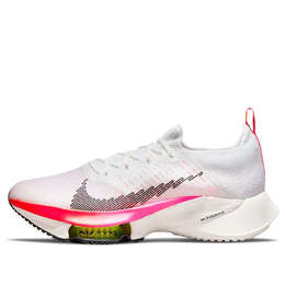 Кроссовки air zoom tempo next% flyknit Nike, белый dj5430-100 | white/washed coral/pink blast/black
