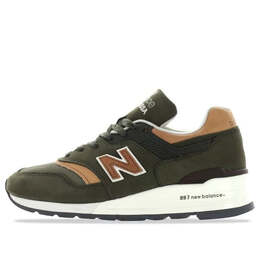 Кроссовки 997 сделано в США New Balance, зеленый m997dcs | olive/tan