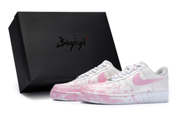Nike Кроссовки Air Force 1 811 Manufacture Sneak Into The Scene Special Shoe Box Low-Top Skateboard Shoes Men's White Pink cw2288-111(team80-男款偷心现场s-box) | white pink