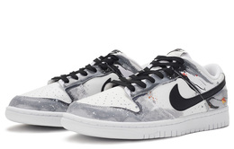 Кроссовки Nike Dunk, белый/серый dj6188-101(teamr-男款水墨丹清黑白灰)