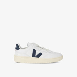 Мужские низкие кожаные кроссовки v90 с вышитым логотипом Veja, белый r04351729 | white/navy