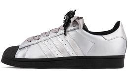 Adidas Нескользящие, износостойкие, легкие низкие кроссовки для скейтбординга Superstar унисекс, черно-серебристые eg4959(team18-芭蕾银舞） | black silver