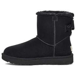 Кроссовки мини-бейли замшевый бант Ugg, черный 1153514-blk | black