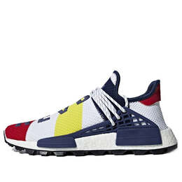 Кроссовки x pharrell x billionaire boys club nmd hu trail Adidas, белый bb9544 | white/navy/red/yellow
